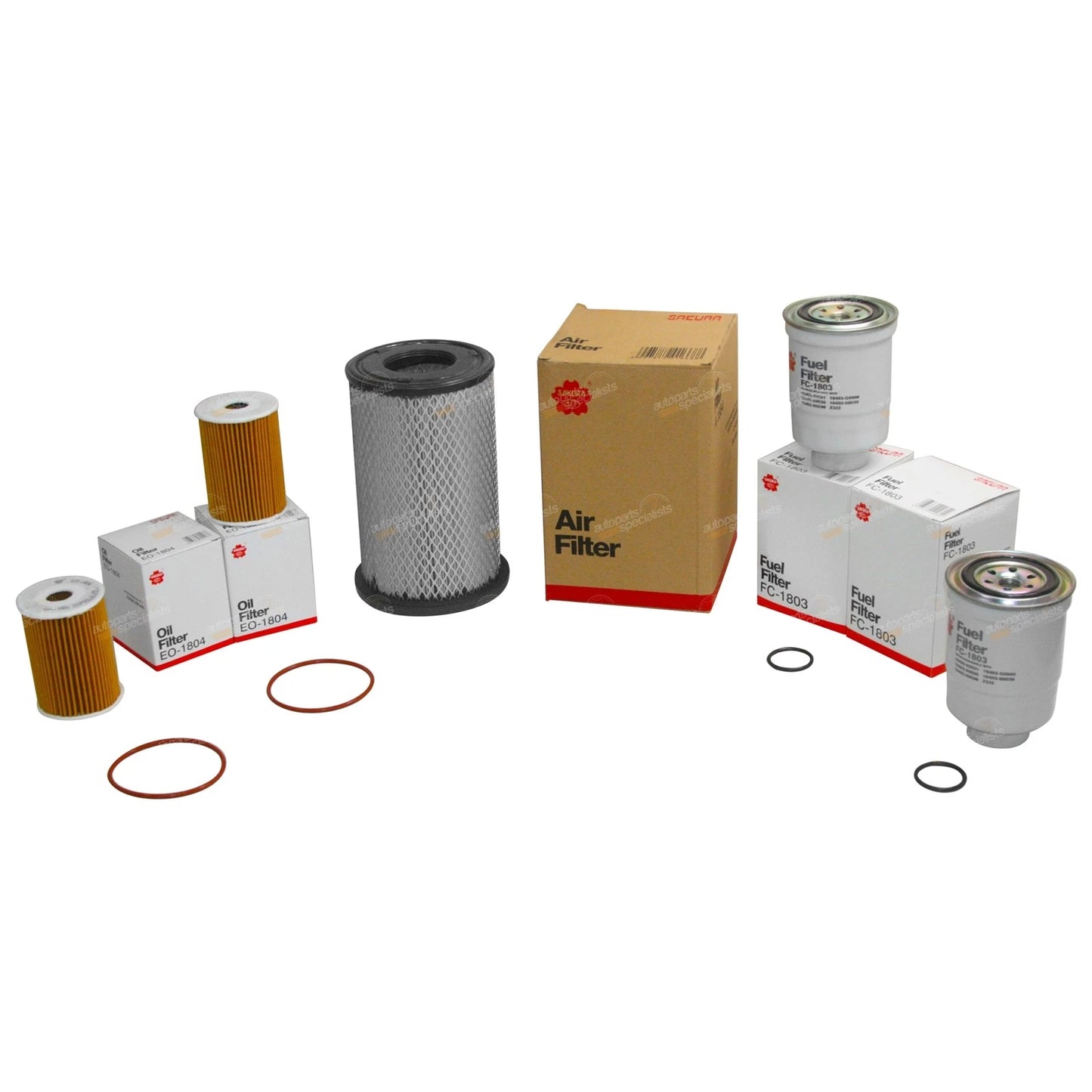 Oil, 1 x Air, Fuel Filter Service Kit for Navara D22 (2001-2007)