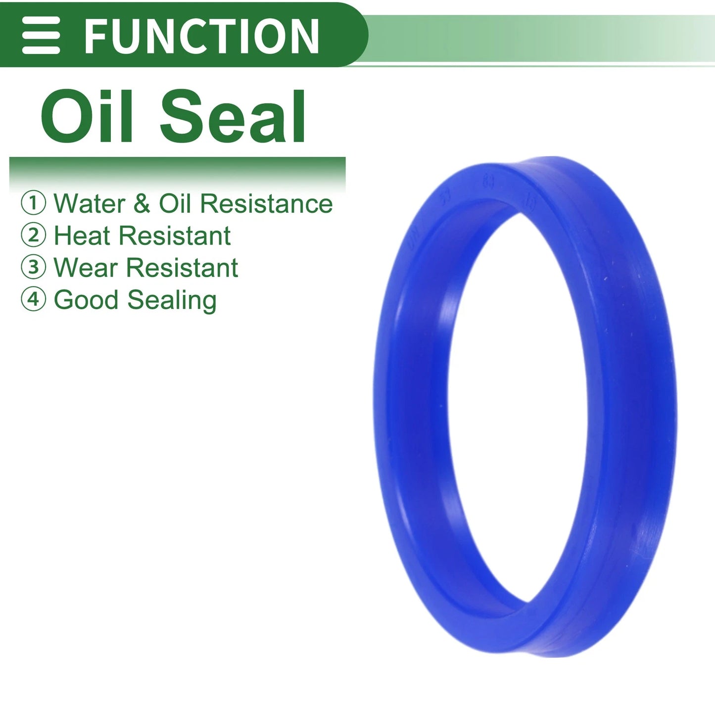 Oil Seal 53x63x10mm Seal Ring Rotary Shaft Seal TPU High Pressure Blue 5 Pcs