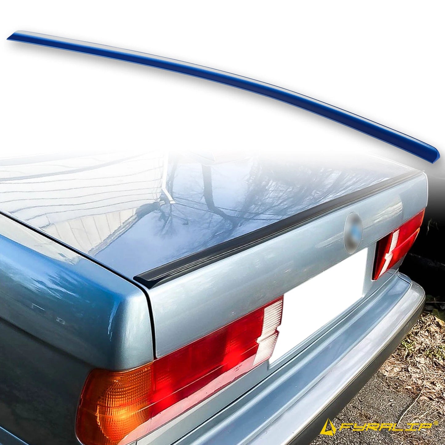 Blue Boot Lip Spoiler for BMW 3 Series E30 Coupe (1982-1990)