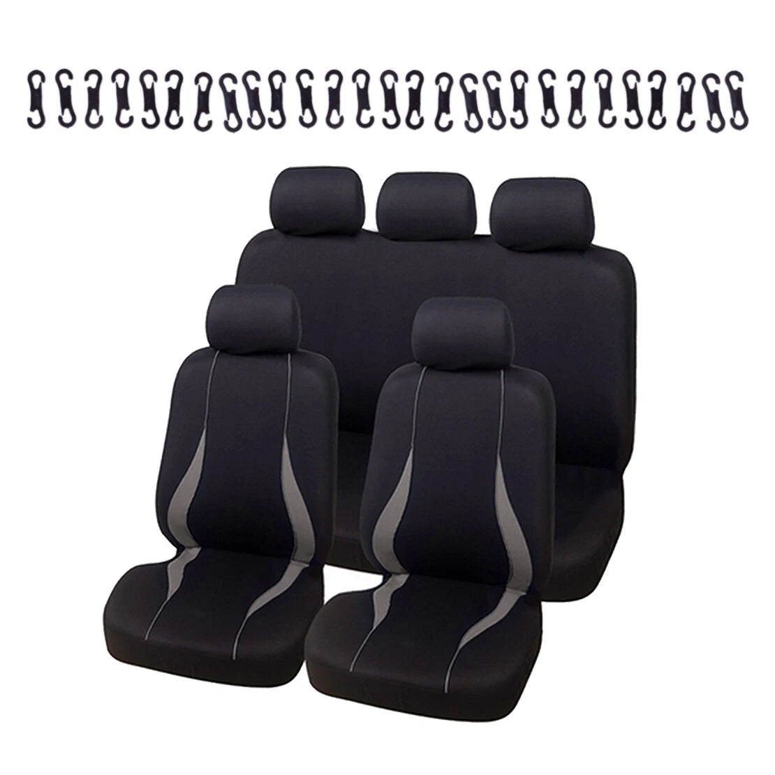 5-Seats Universal SUV Car Seat Covers Full Set Protector