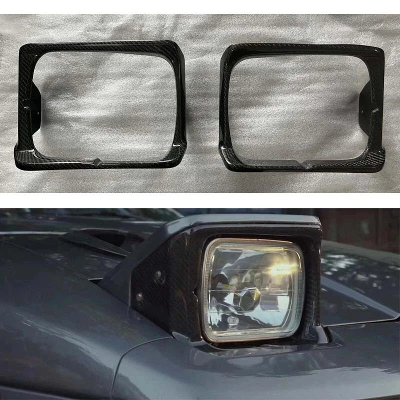REAL Carbon Fiber Headlight Frame Bezel Trim for Toyota Supra A70 1987-1992
