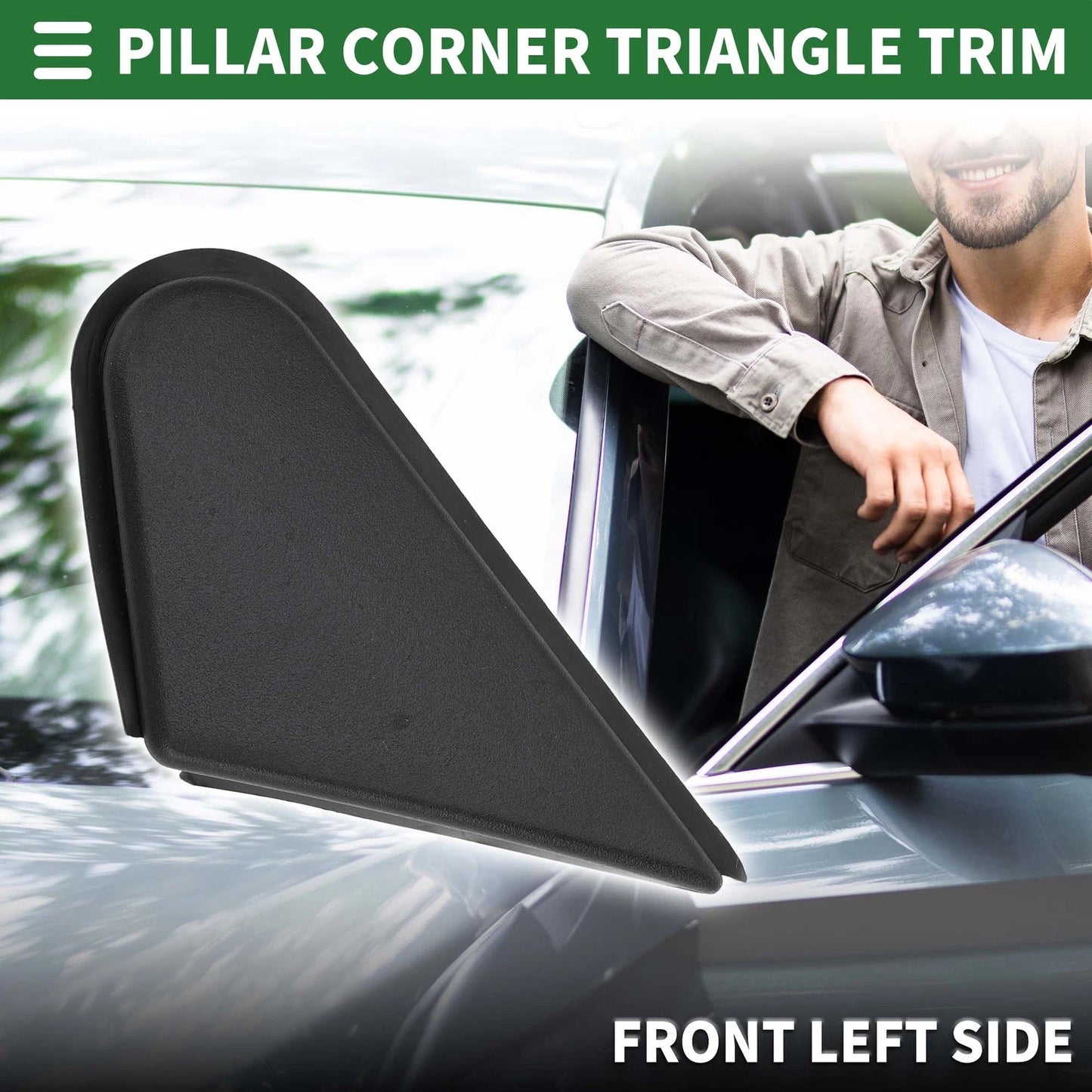 Front Left Pillar Triangle Trim for Mitsubishi Lancer Evolution (2008-2015)
