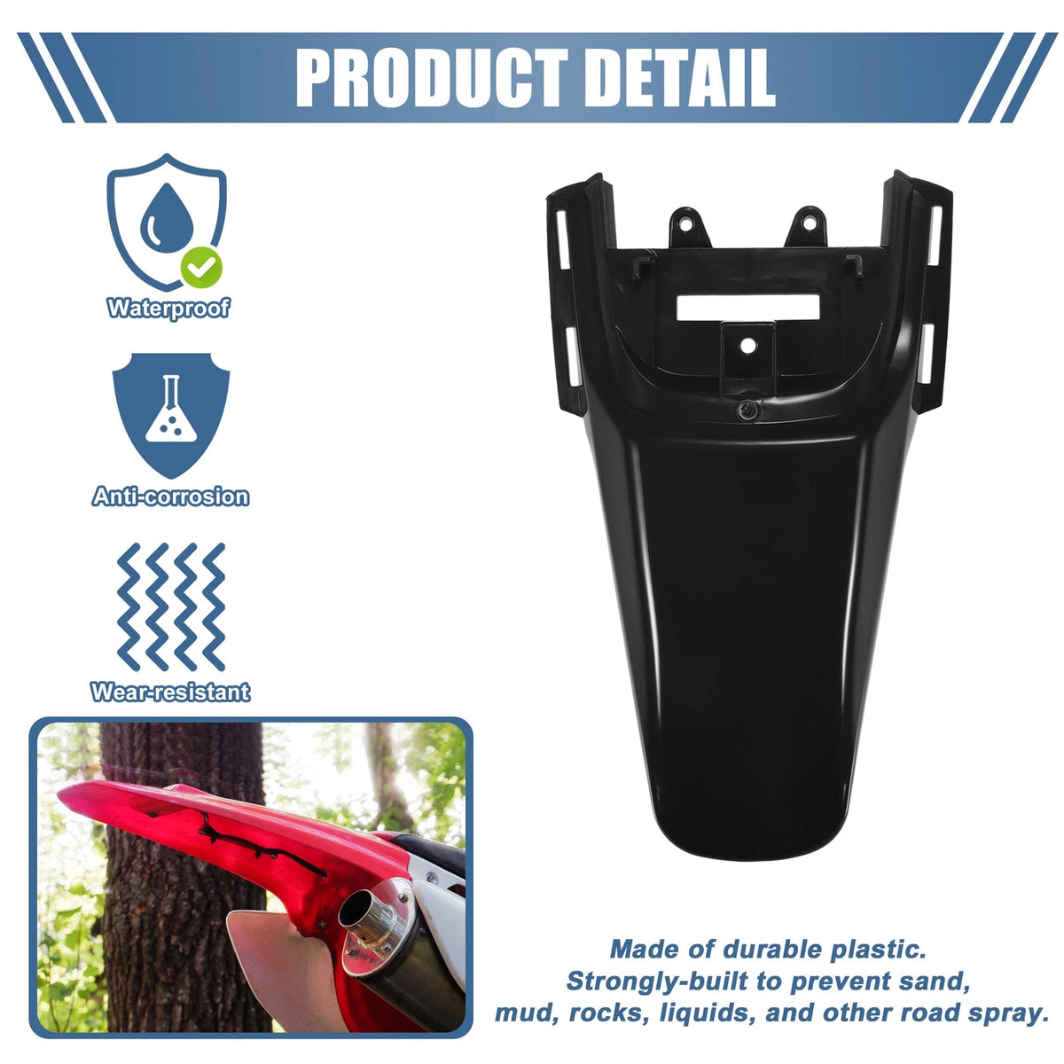 Mud Guard Fender for Honda XR50 CRF50 50cc 70cc 110cc Black