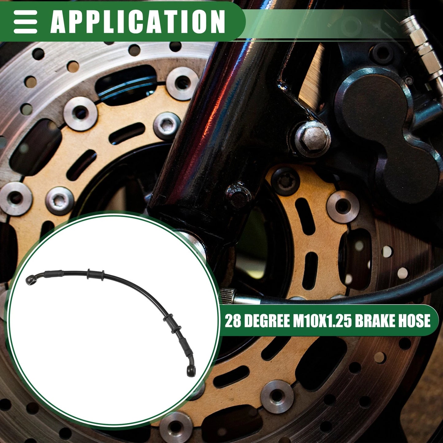 30cm Braided Hydraulic Brake Line Oil Hose for Motorcycle