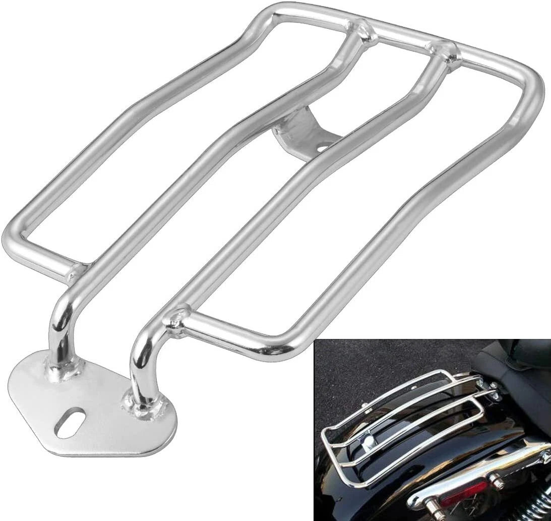 Chrome Solo Seat Rear Fender Luggage Rack for Harley Sportster XL 883 1200