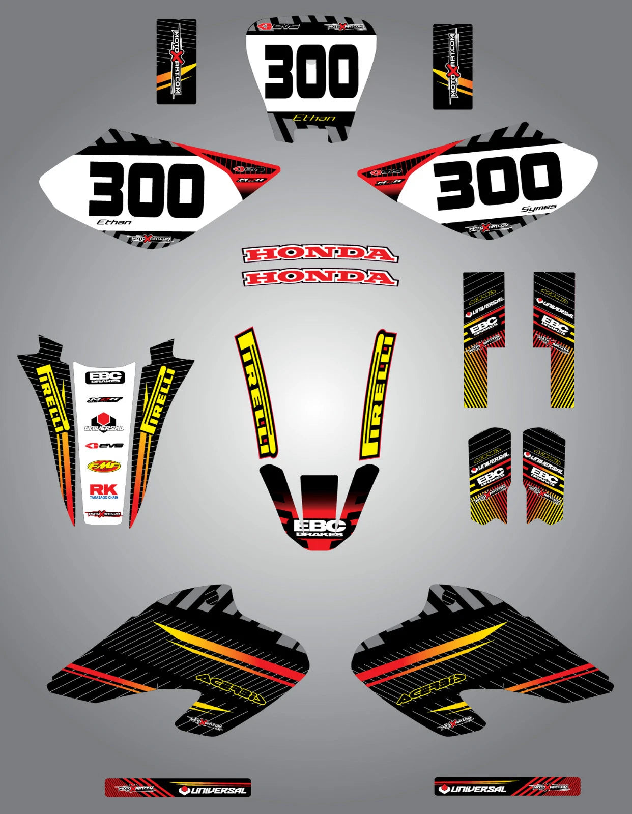 Custom Graphic Kit for Honda XR 80 100 (2001-2003)