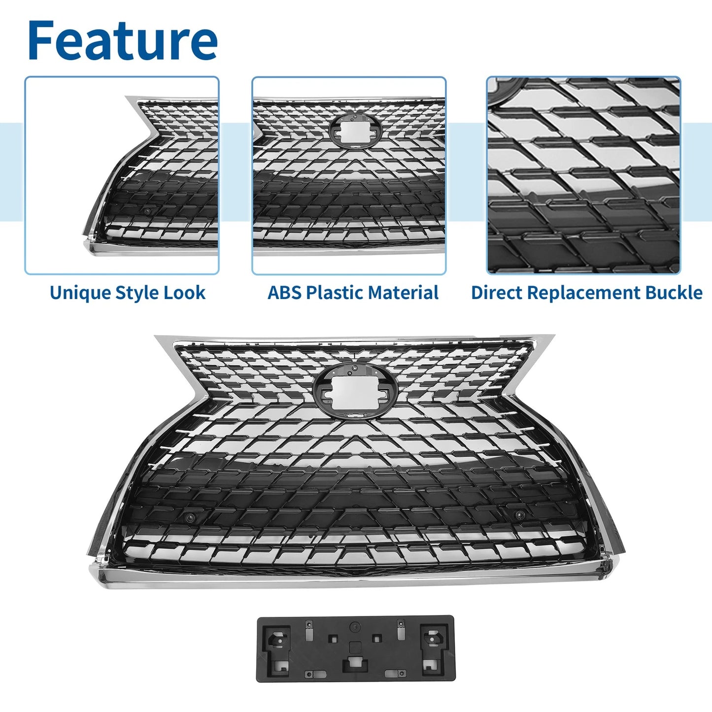 Front Hood Bumper Grille for Lexus RX 350 F Sport (2020-2022)