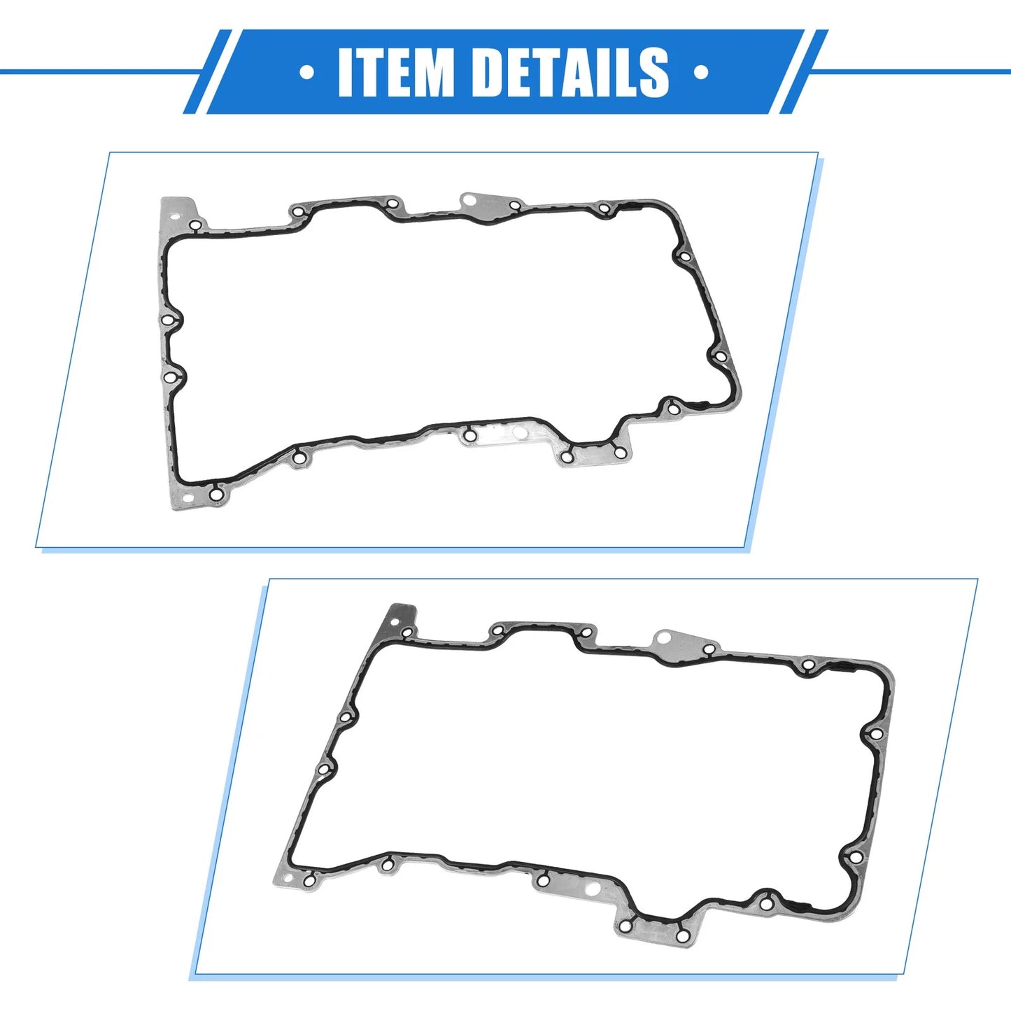 Oil Pan Gasket for Ford 2.5L 3.0L V6 (1995-2005) - Durable Rubber Black
