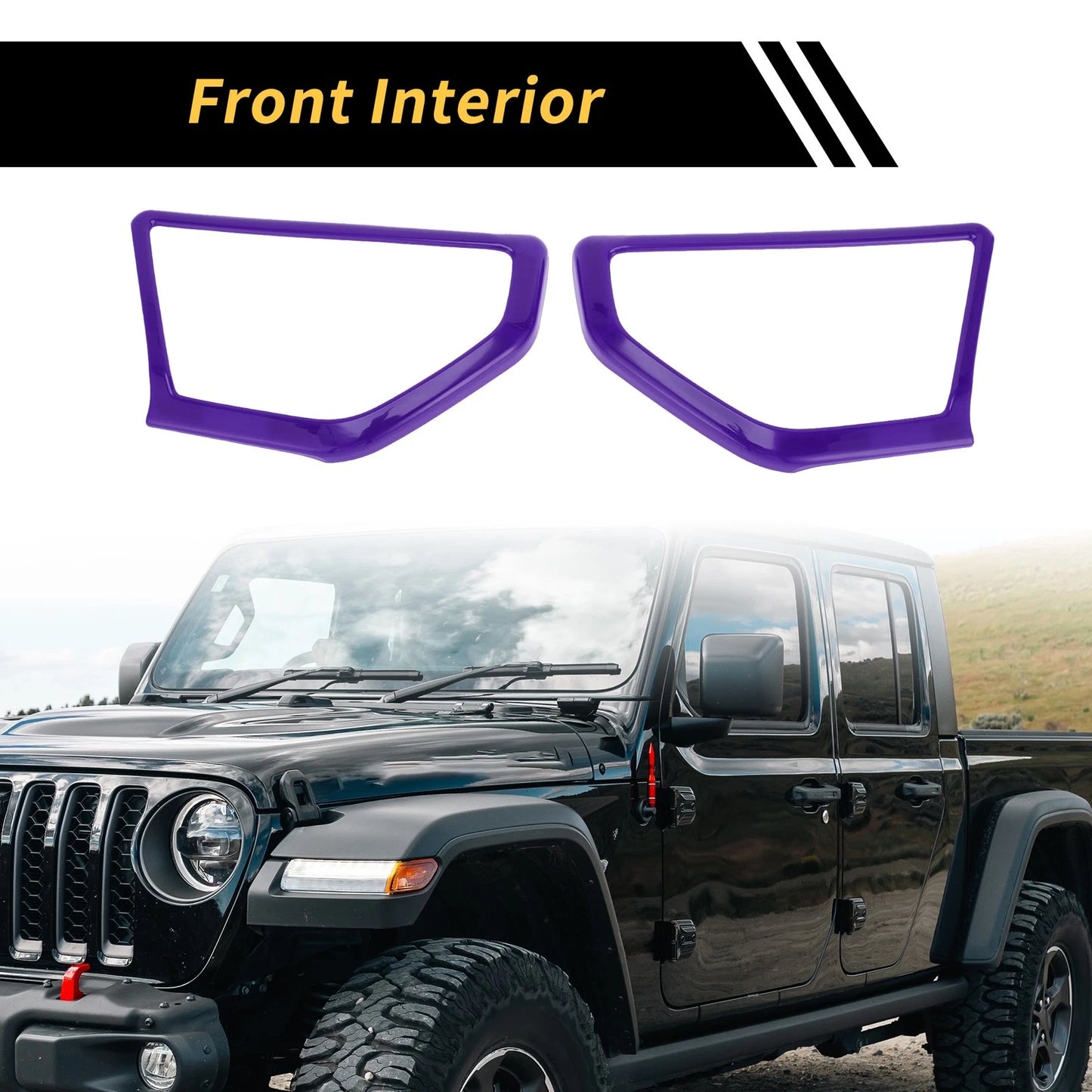 A Pillar Speaker Cover Trim for Jeep Wrangler JL JLU (2018-2024) Purple