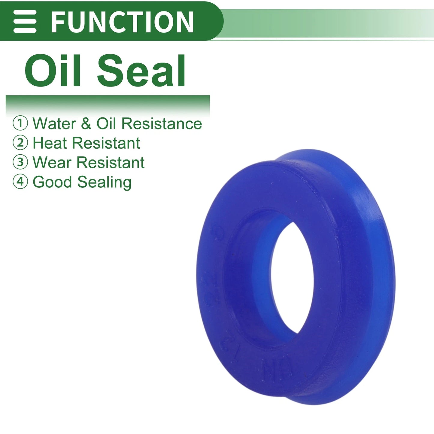 Oil Seal Rotary Shaft Seal TPU 12x22x6mm Blue 10 Pcs
