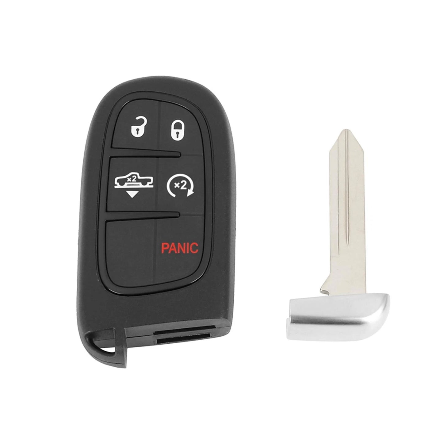 Key Fob Shell Case for Jeep Cherokee, Ram 1500, 2500, 5 Button (2014-2023)