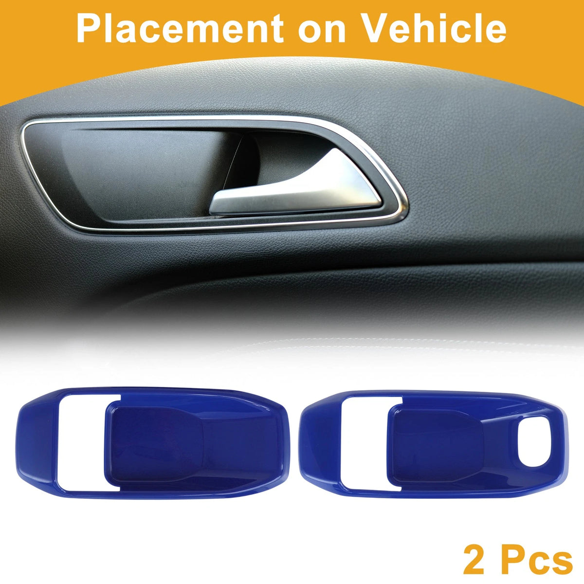 Interior Door Handle Bowl Cover Trim for Jeep Wrangler Gladiator JT (2018-2024)