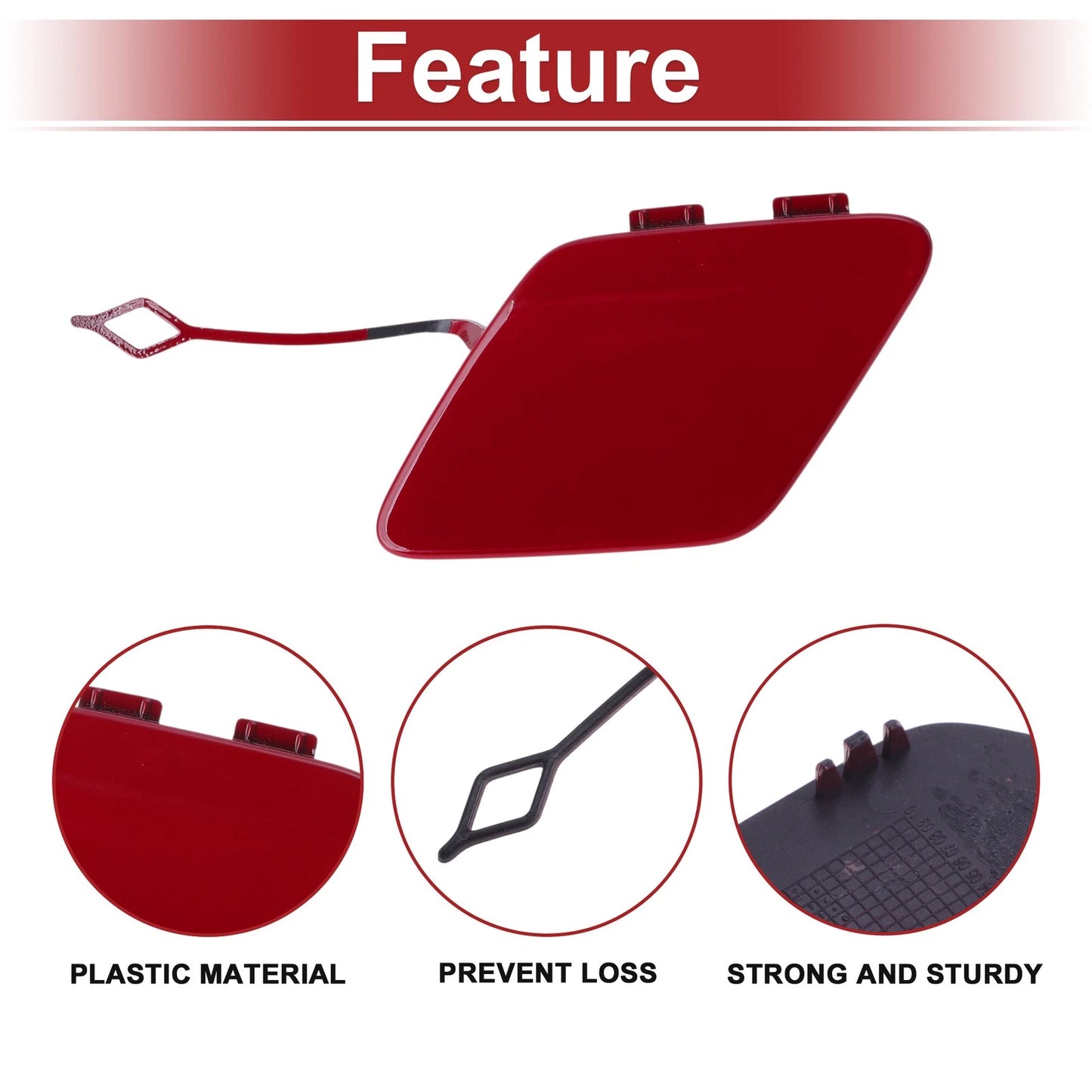 Tow Hook Cover for BMW 428i (2014 - 2016) Red