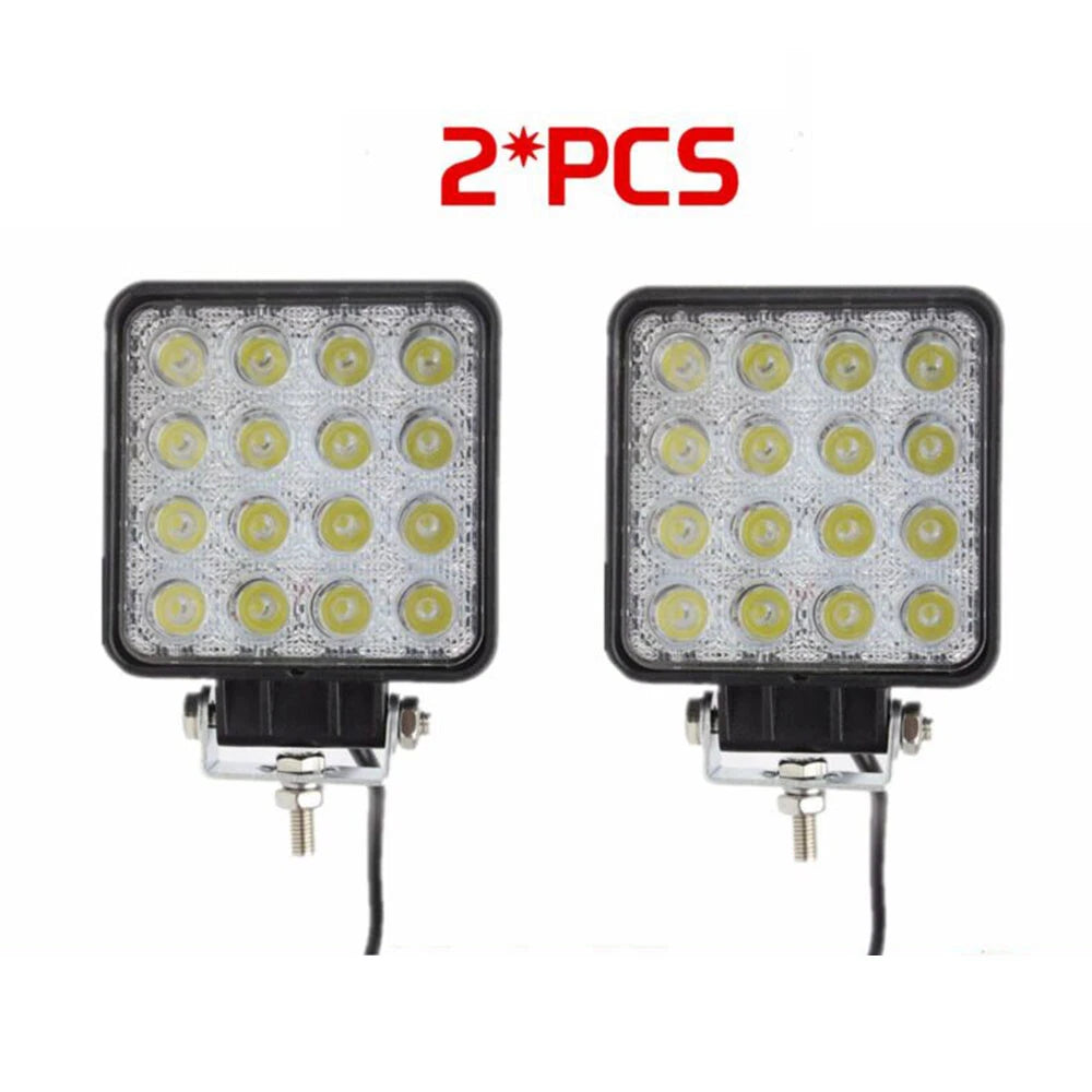 48W 12V/24V LED Working Lights Lamp Spotlight for Offroad Truck Car