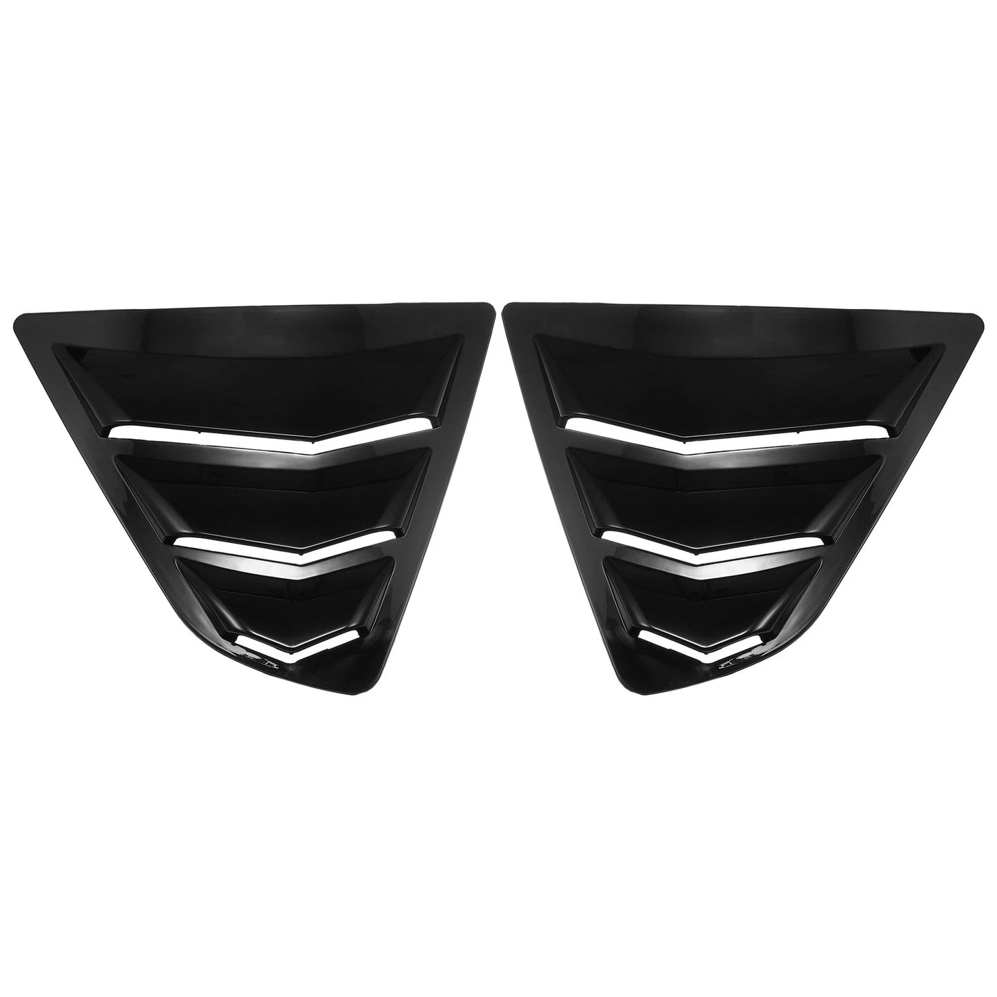 Rear Side Window Louvers Air Vent Covers Glossy Black for Toyota Camry (2018-2023)