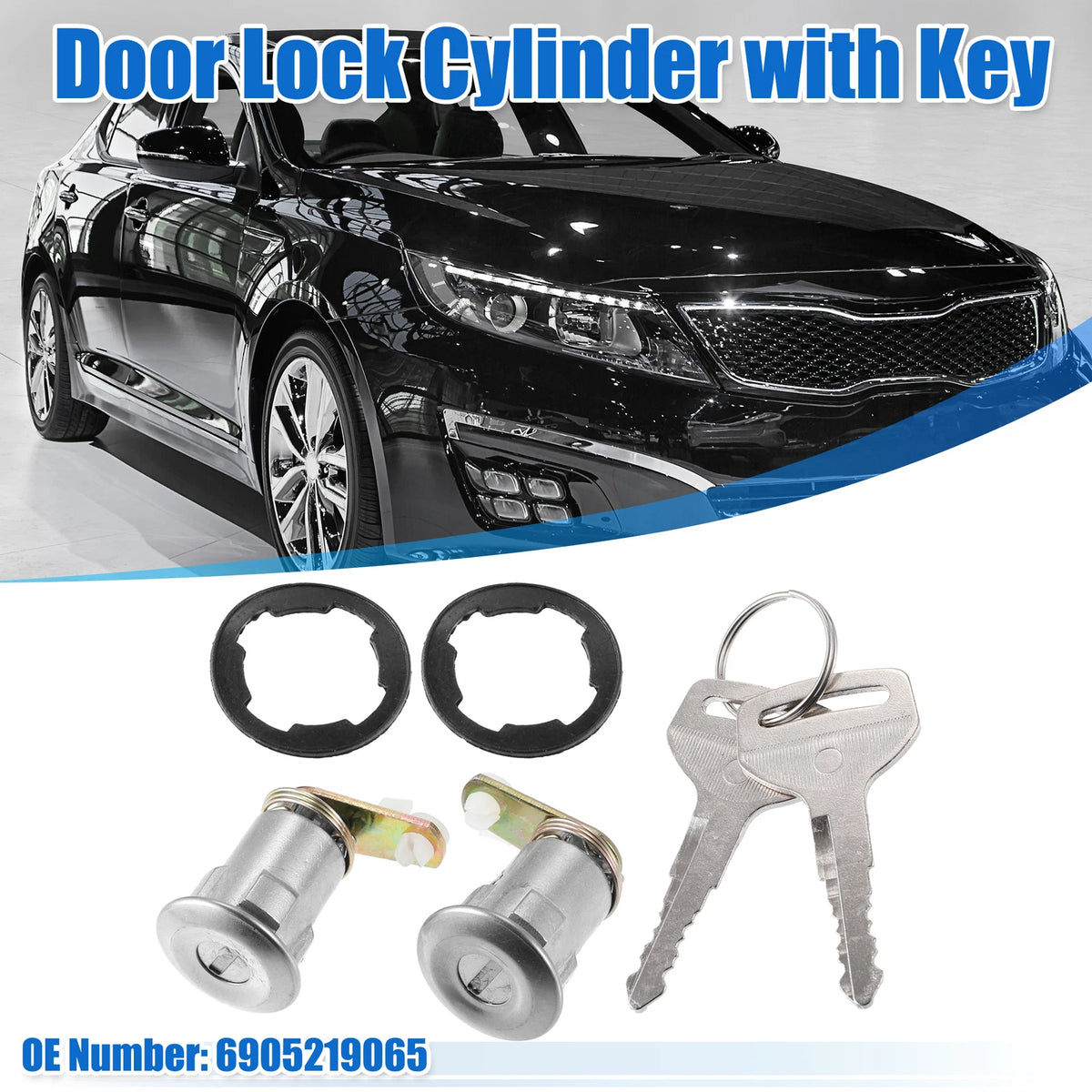 Door Lock Cylinder Set with Keys for Toyota Corolla (1970-1982)