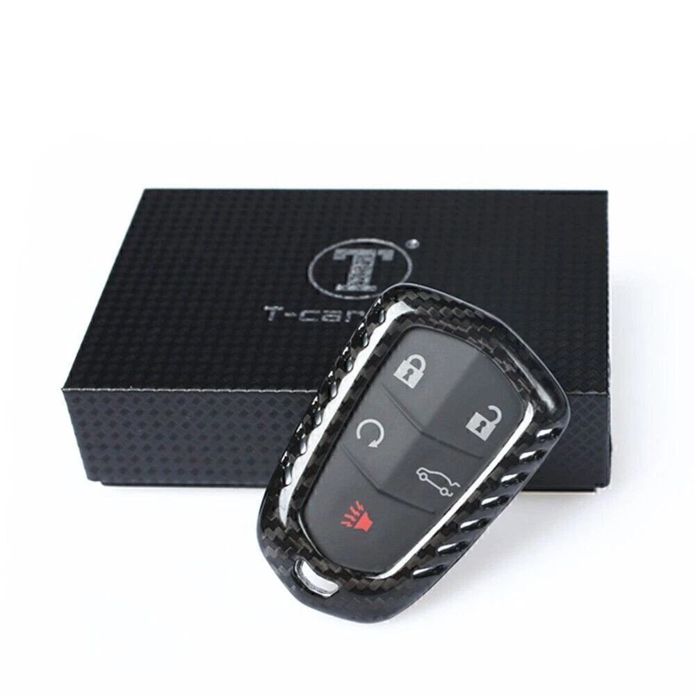 Key Cover Case for 2015-2023 Cadillac ATS CTS CT6 Carbon Fiber (2015-2023)