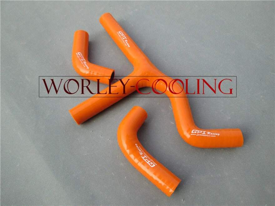 Silicone Radiator Hose for KTM SMR560 2006-2007 (2) ORANGE