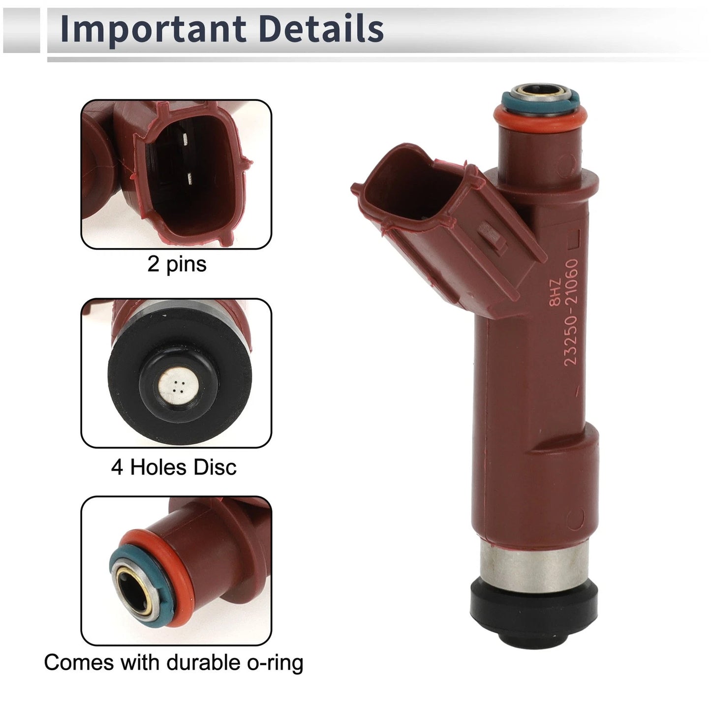 Fuel Injector 1 x No.23209-21060 for Toyota Yaris 1.5L (2005-2013)