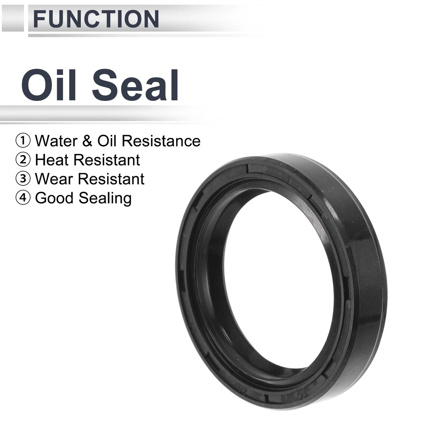 Oil Seal 28x37x7mm TC Seal Ring Nitrile Rubber Black 5 Pcs