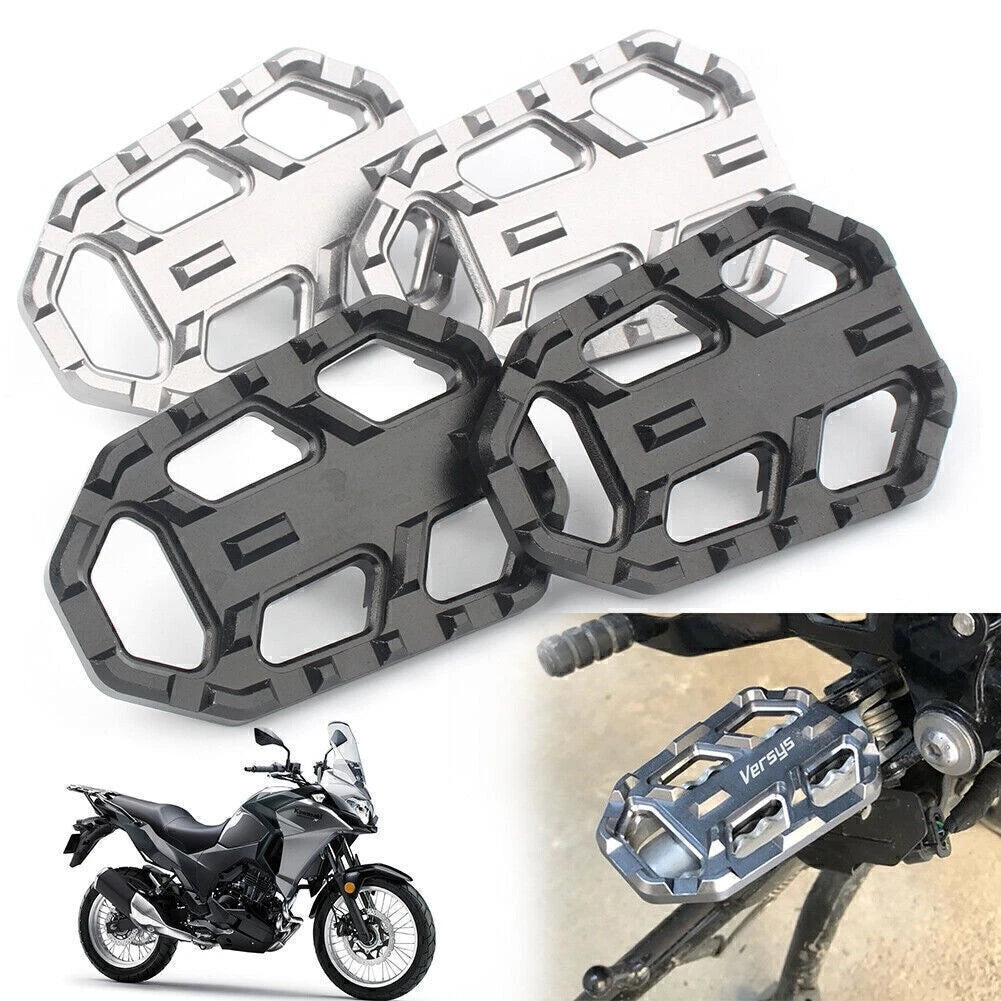 Black Wide Foot Pegs for Kawasaki VERSYS-X300, VERSYS 650, VERSYS 1000