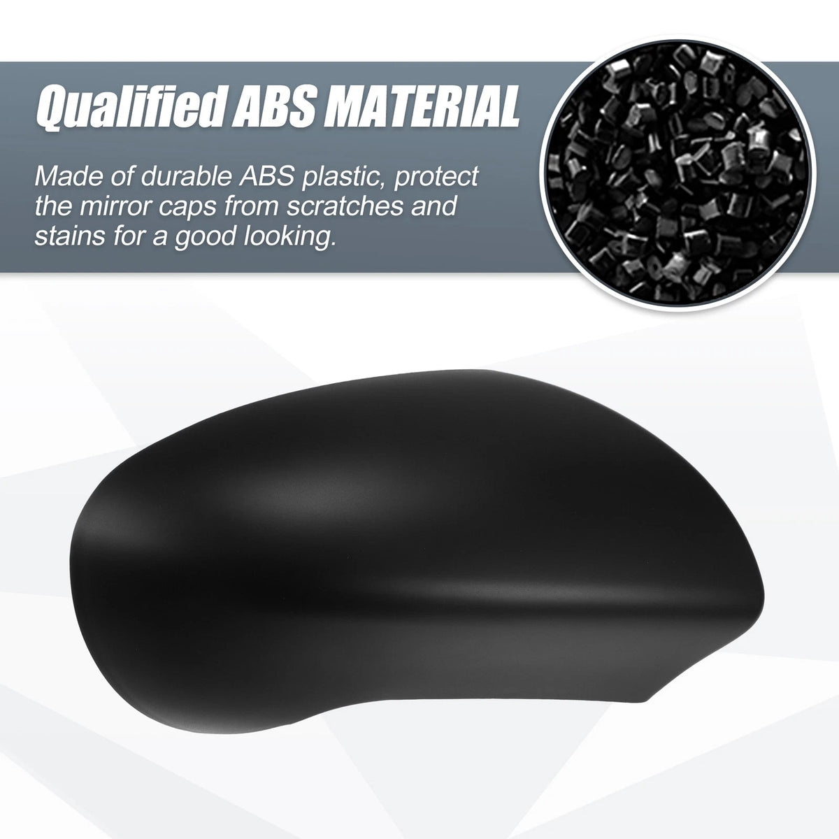 Matte Black Right Side Mirror Cover for Nissan Qashqai J10 (2007-2014)