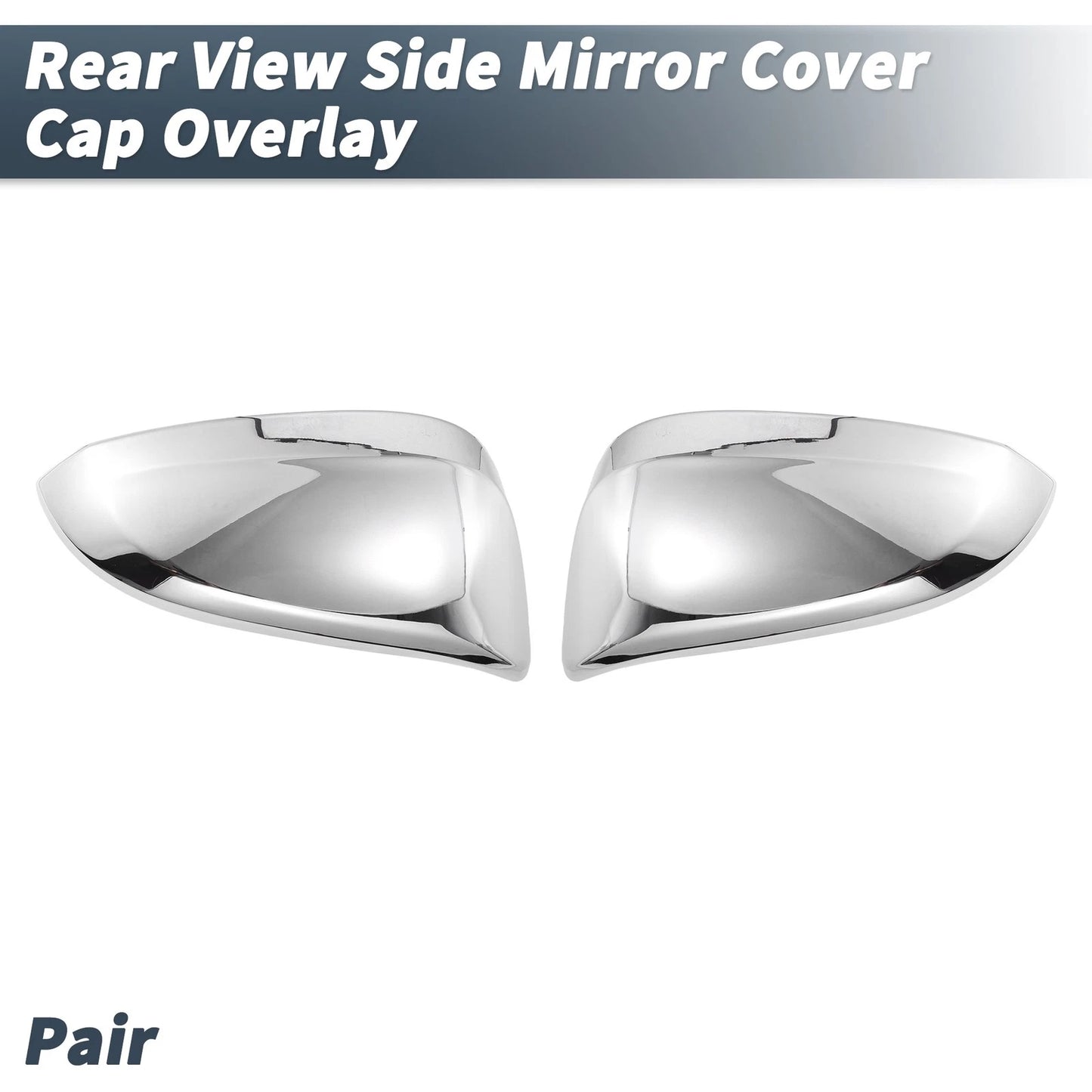 Chrome Plated Rearview Mirror Cover for Toyota HILUX (2015-2022)