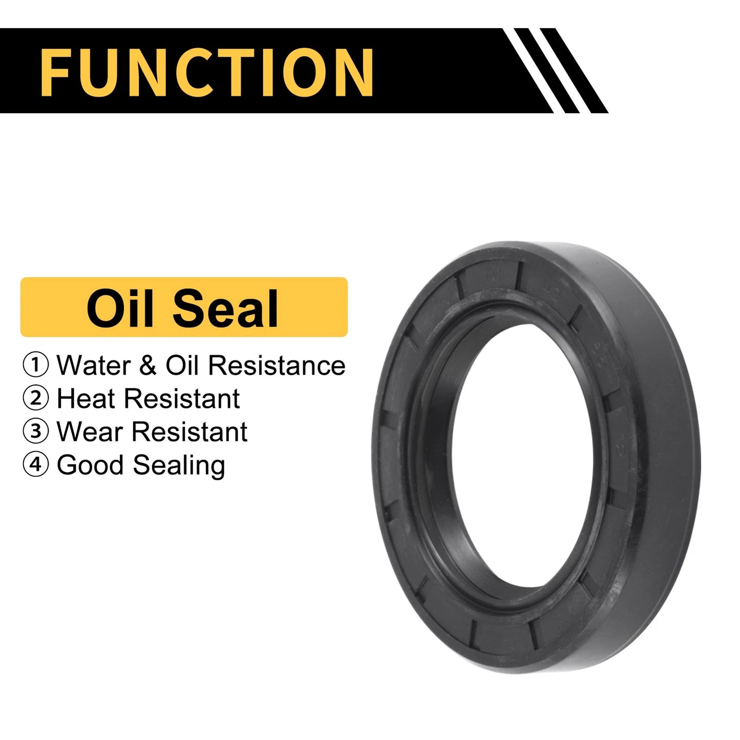Oil Seal 42x65x12mm NBR Black 5 Pcs for Make Model