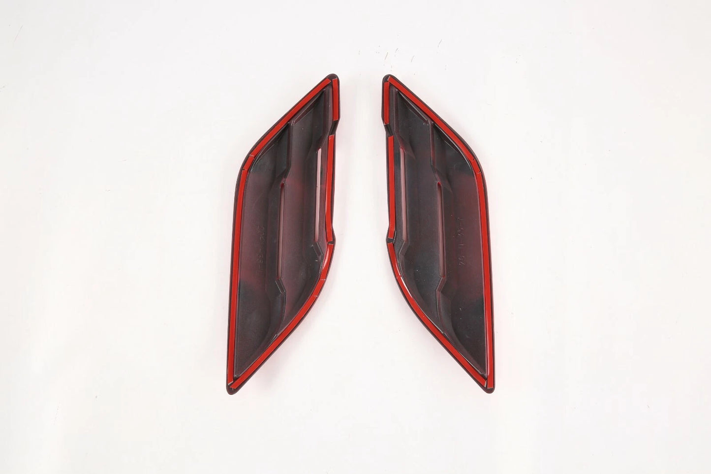 Red ABS Front Side Fender Air Outlet Vent Covers for Ford F150 (2015-2019)