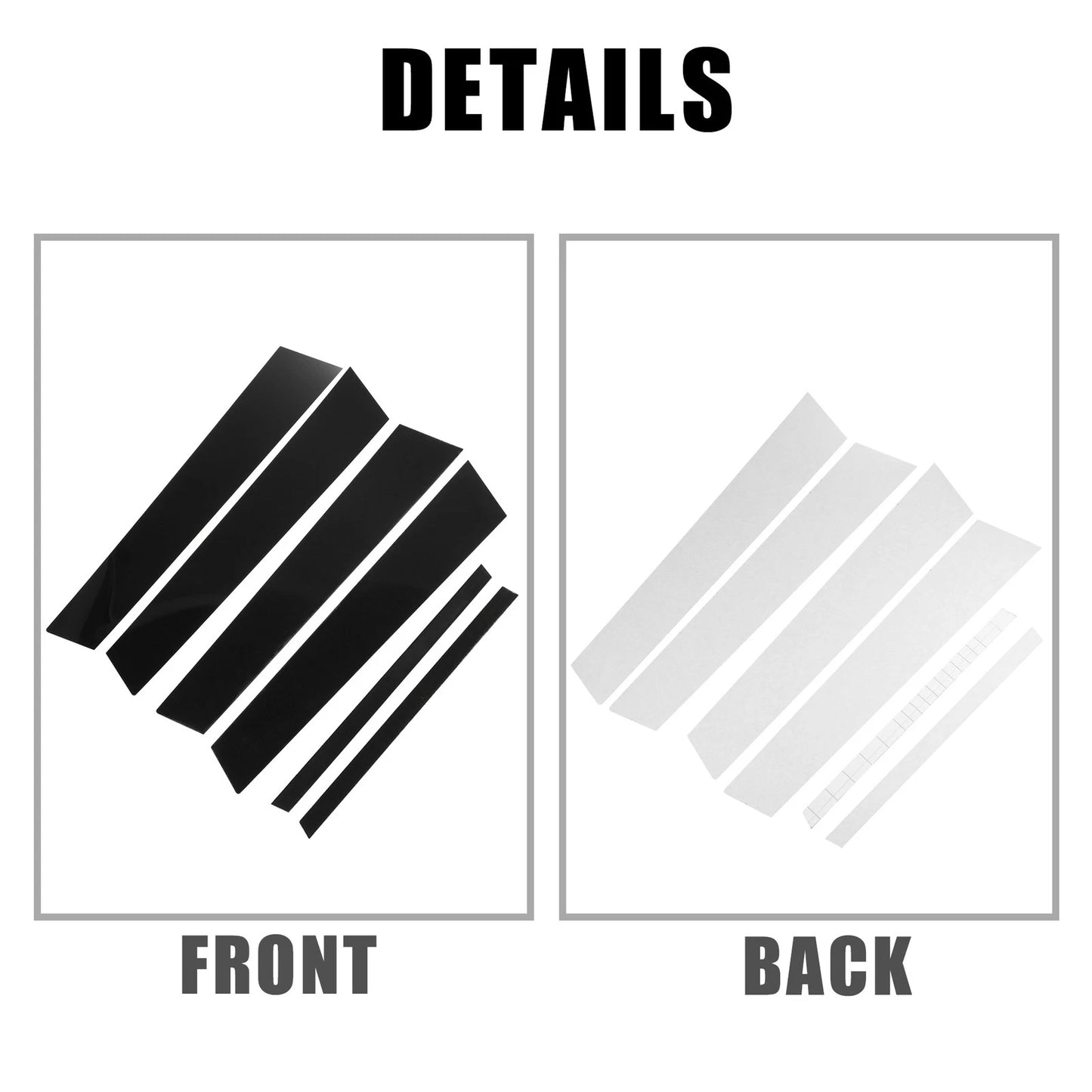 6 x Door Cover Panel Pillar Posts Stickers for Ford Explorer Mountaineer