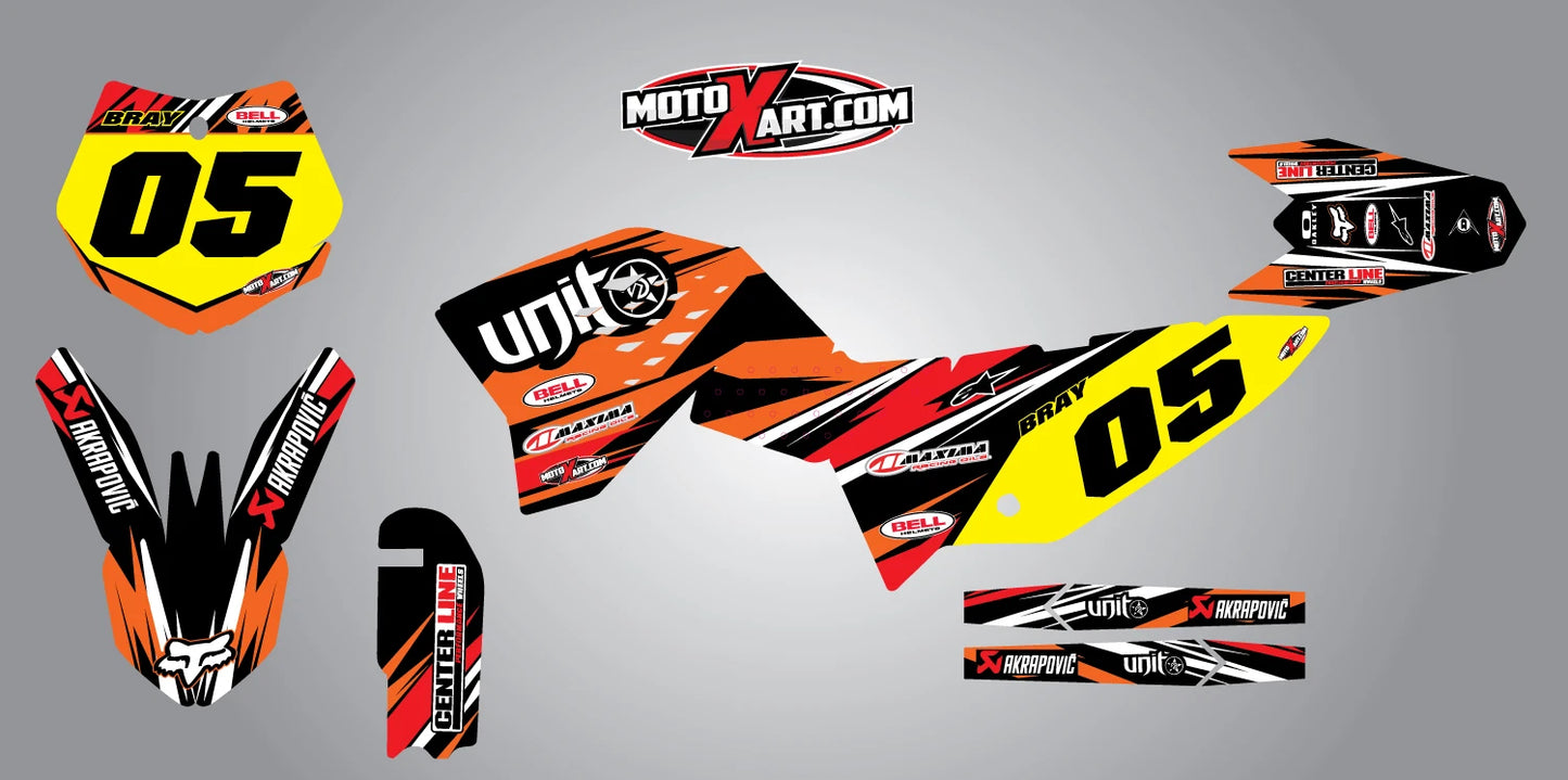 KTM 65 Full Graphics Kit DIGGER STYLE Decals (2009-2015)
