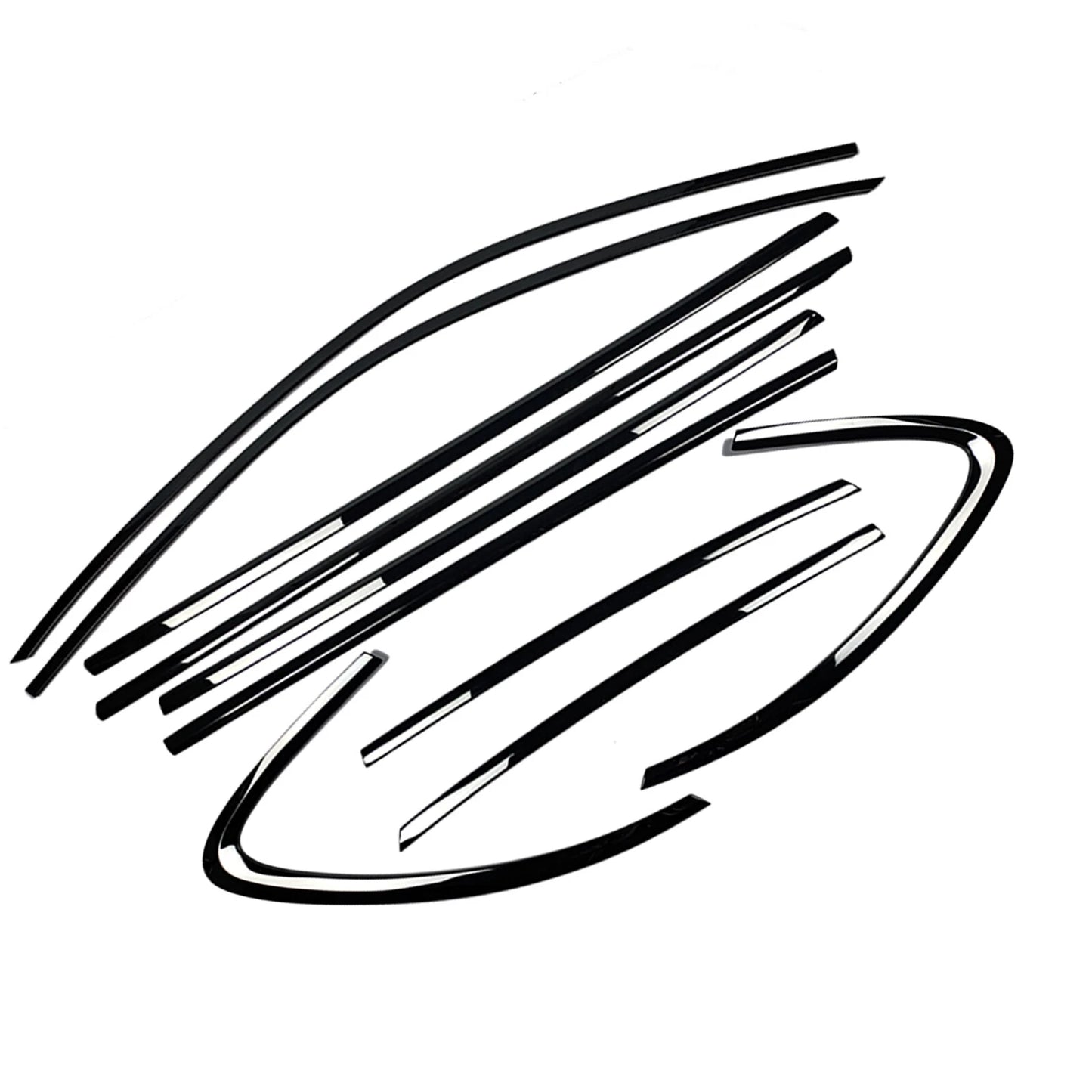 Gloss Black Window Strip Seal Belt Trims for Porsche Macan (2014-2025)