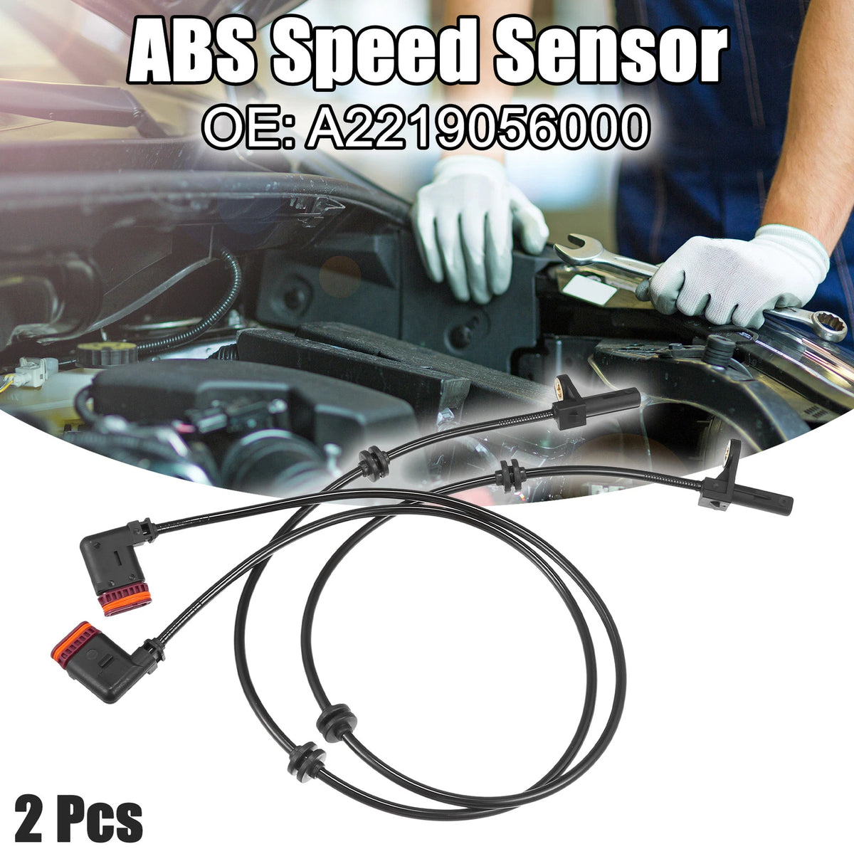 2 x Rear Left Right ABS Sensors for Mercedes-Benz S63 AMG (2014-2020)