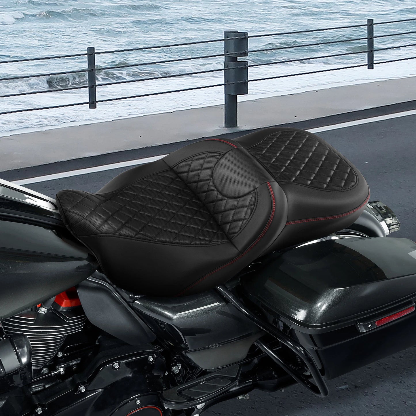 Seat Front Rear Driver Passenger Fit For Harley Electra Glide (2009-2023)