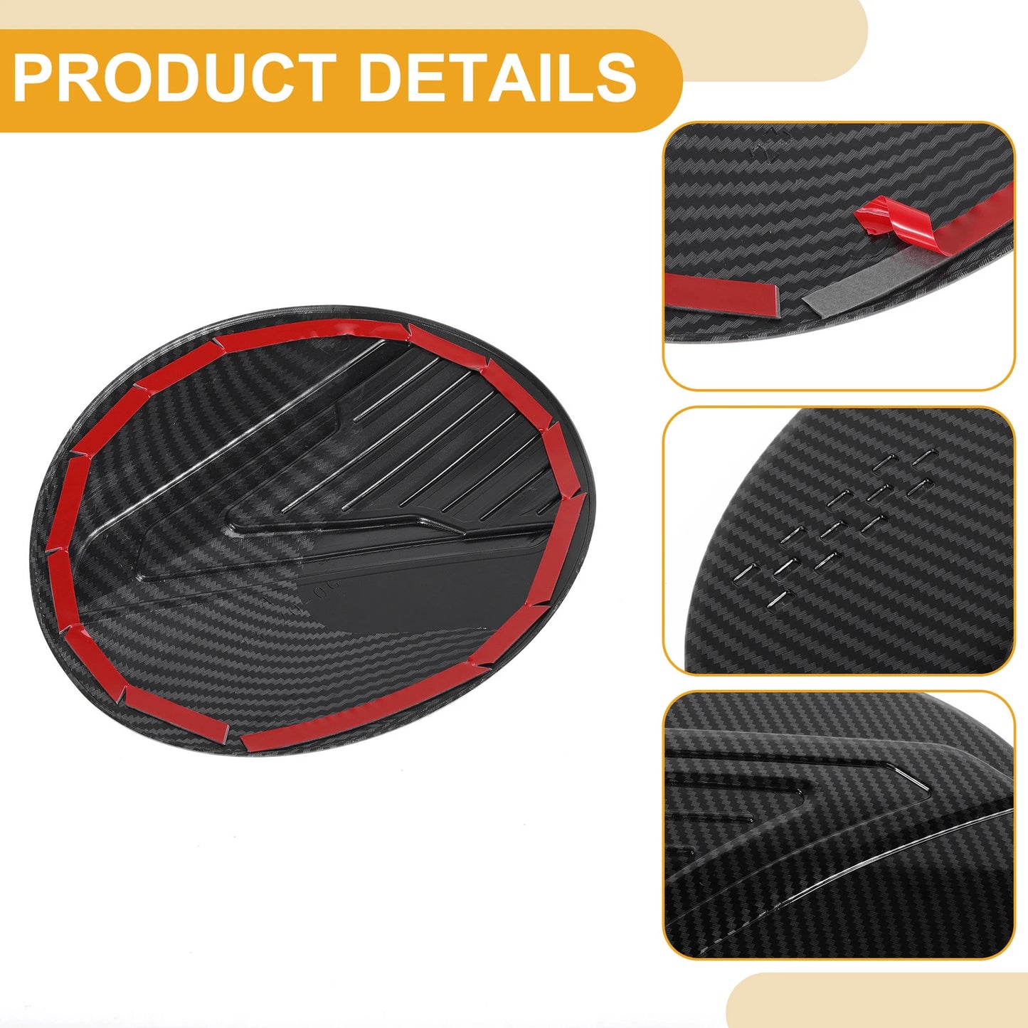Fuel Tank Door Cap for Subaru Crosstrek (2024-2025) Carbon Fiber Black