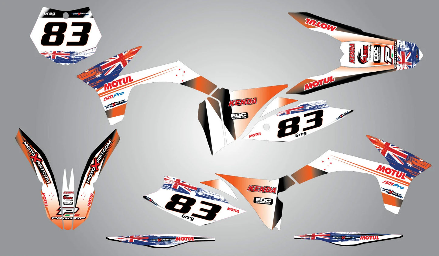AUSSIE PRIDE Custom Graphic Kit for KTM SXF (2011-2012) Stickers Decals