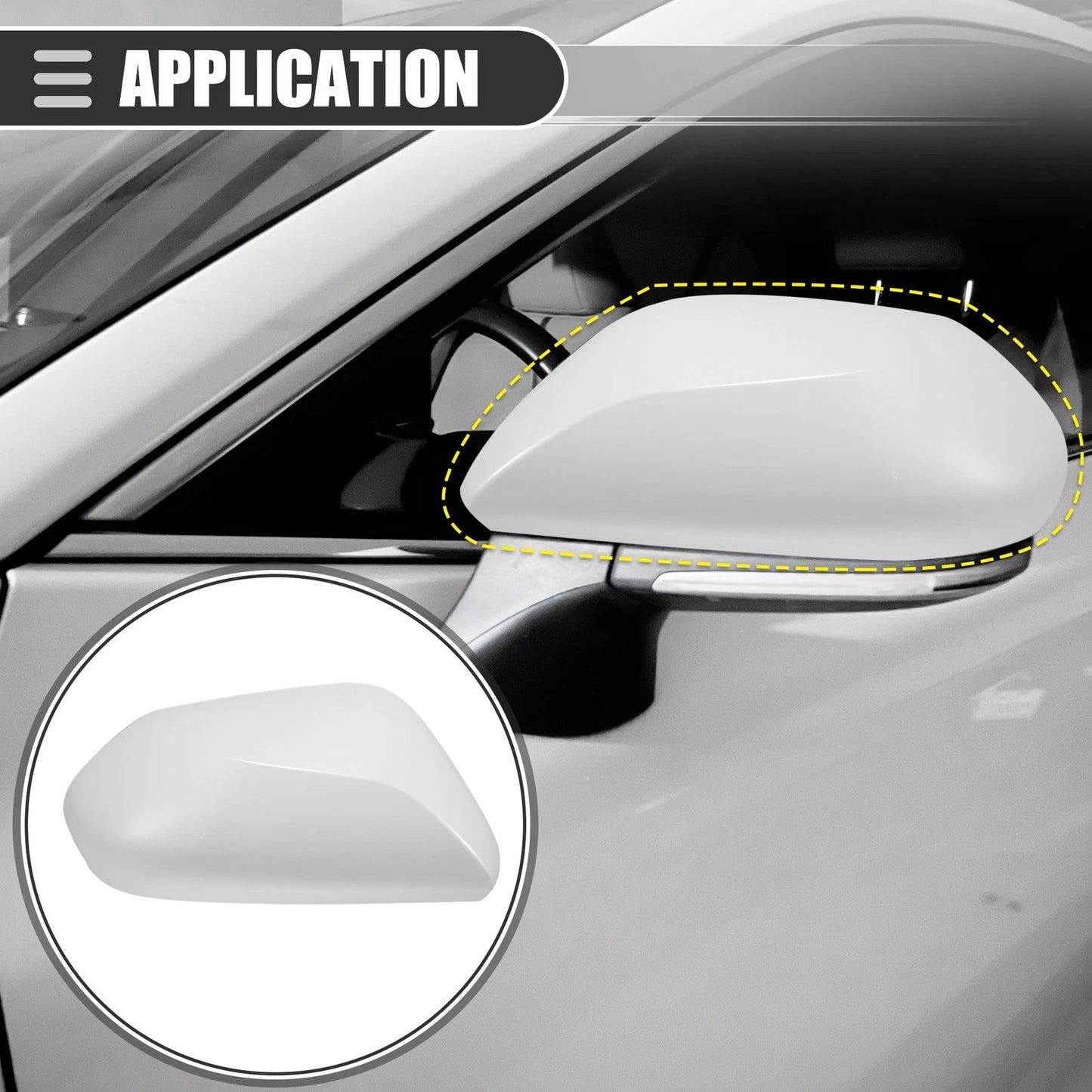 1 x Right Side Mirror Cover Cap for Toyota Prius (2016–2019)
