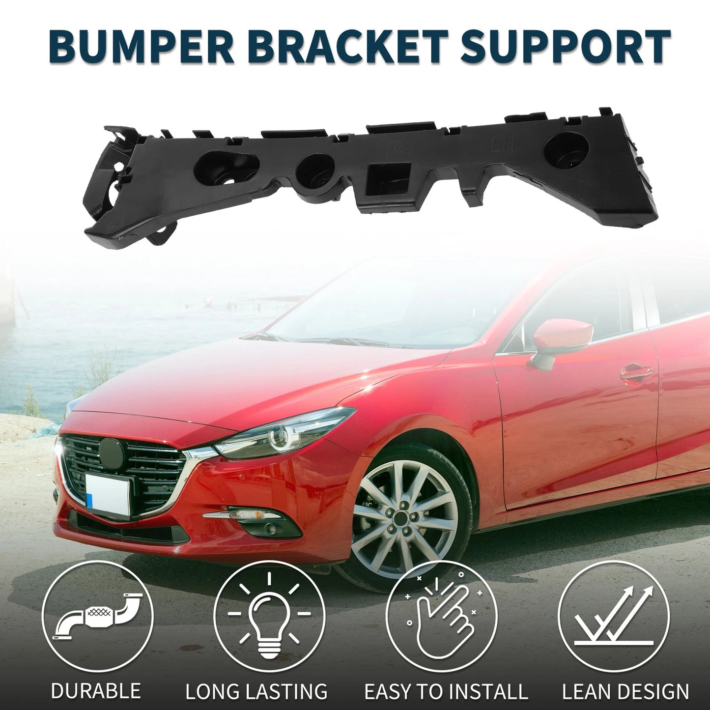 Left Side Rear Bumper Retainer Bracket for Mazda 3 AXELA (2014-2021)