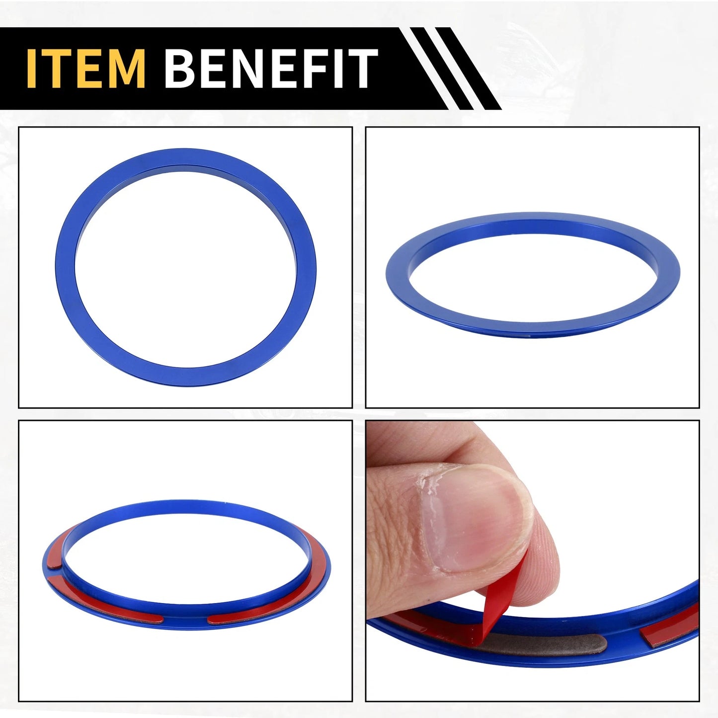 AC Vent Dashboard Decoration Rings Blue for Toyota Tacoma (2016-2023)
