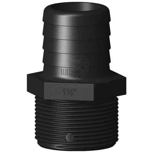 Trudesign Tail 38mm Straight Male Threaded 1.5" BSP for Boats & PWC