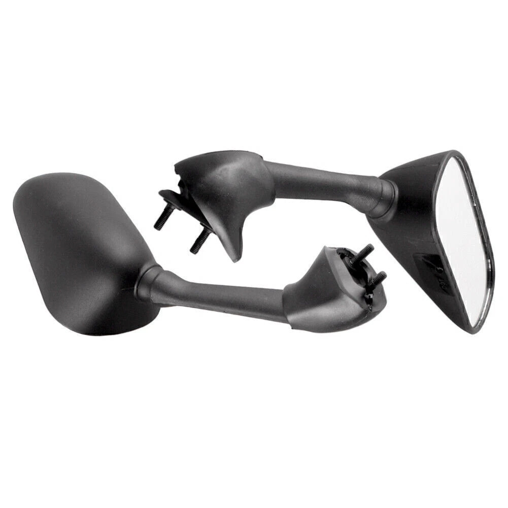 Black ABS 2 x Motorbike Rearview Mirrors for Yamaha YZF R6 (2001-2002)