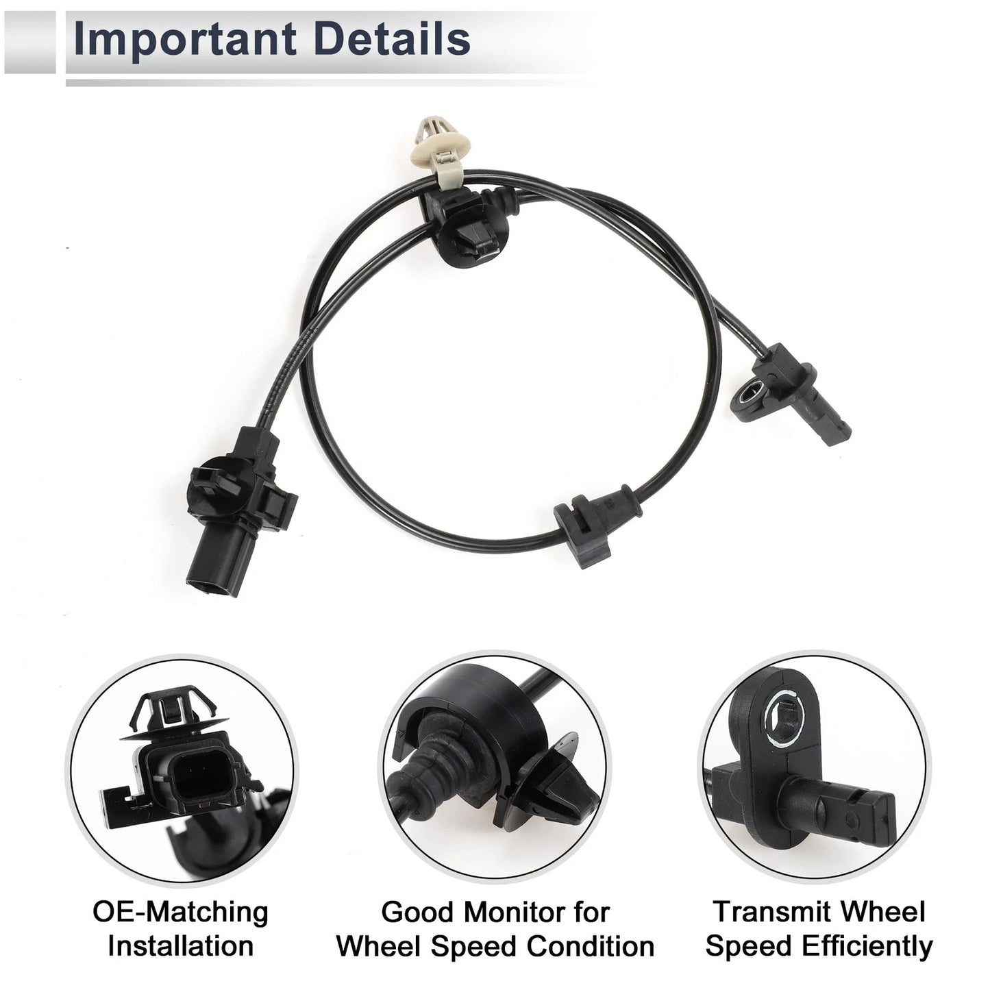 ABS Wheel Speed Sensor for Honda CR-Z (2011-2016) - 1 x Rear Left