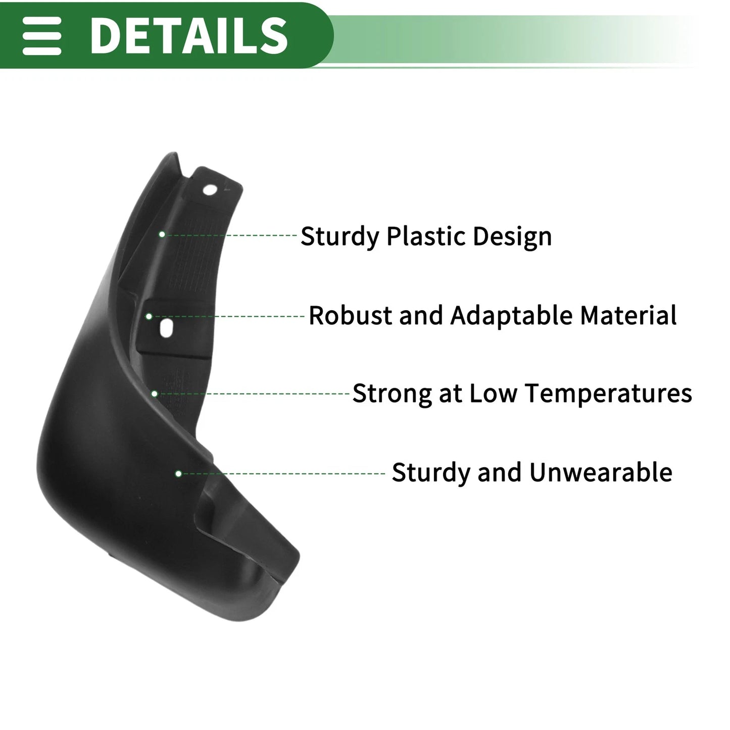Mud Flaps Splash Guards 1 Set for Nissan Sunny (2011-2018)