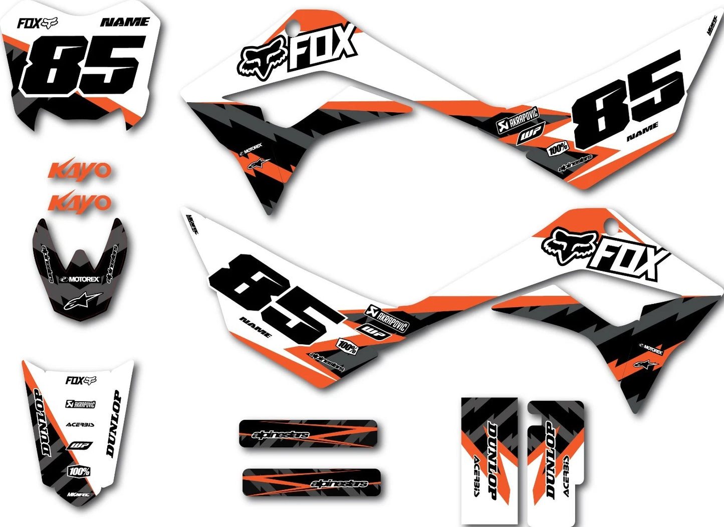 Custom Graphics Full Kit for Kayo TS 70 Models