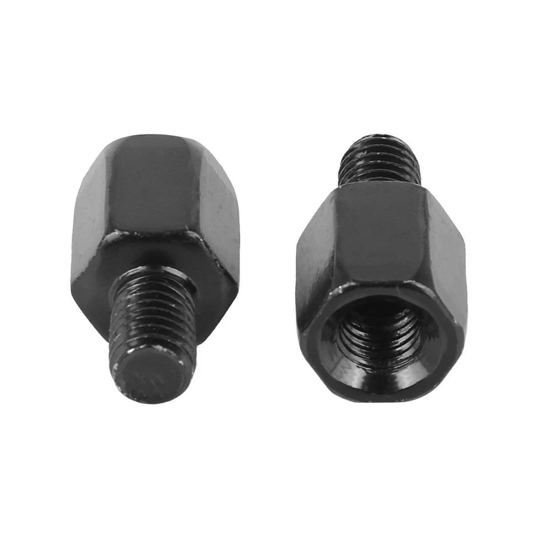 2pcs Black Motorcycle Rearview Mirrors Adapter Bolt Screw for Make Model