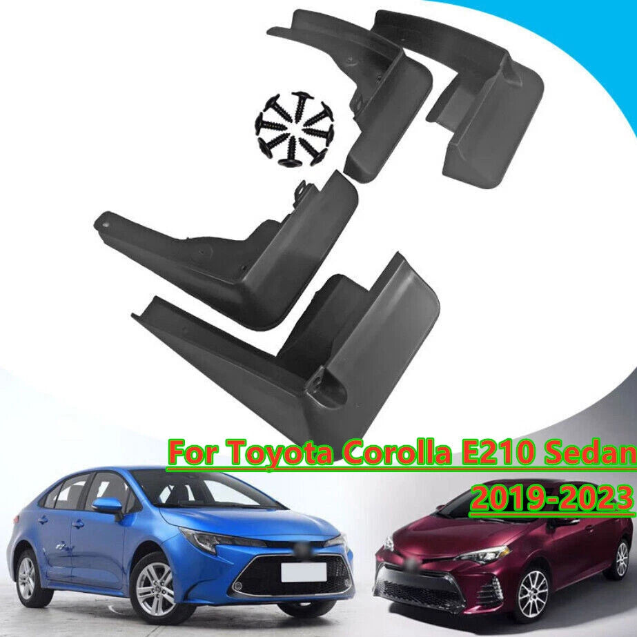 4Pcs Splash Fender Mud Flaps Guards for Toyota Corolla E210 Sedan (2019–2023)
