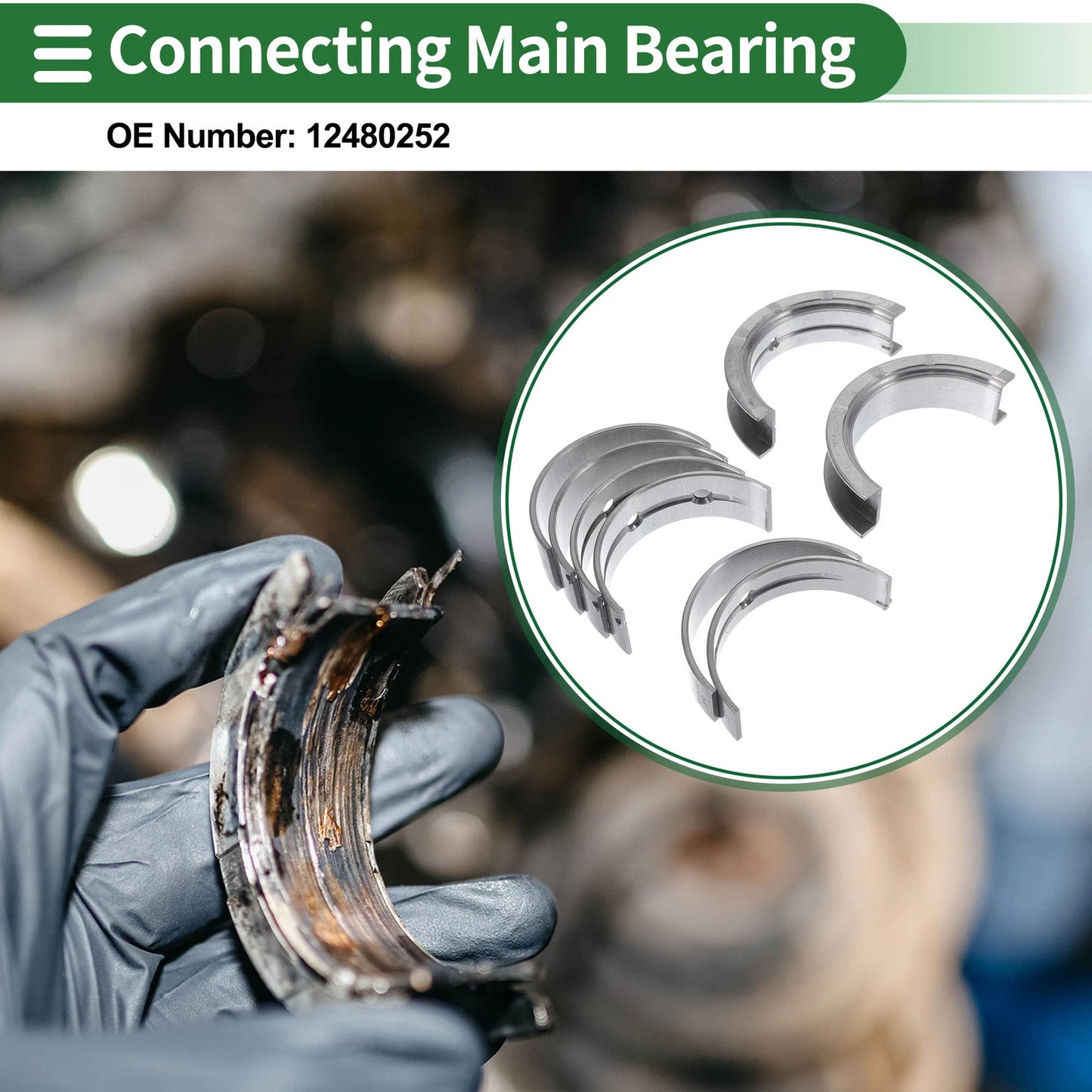 8 Pcs Main Bearing Set for Chevrolet Equinox (2005-2009)