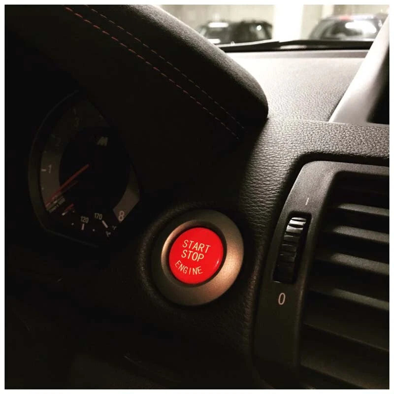 Red Start Stop Engine Button Cover Parts fit For BMW 3 Series E90 2008-2011
