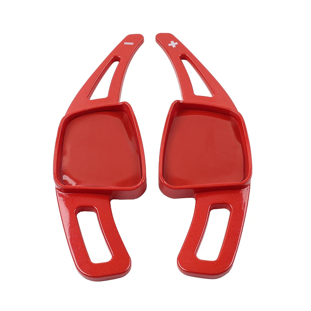 Red Steering Wheel Paddle Shifter Extensions for Audi A3 A4 A5 Q3 Q5 Q7 Q8