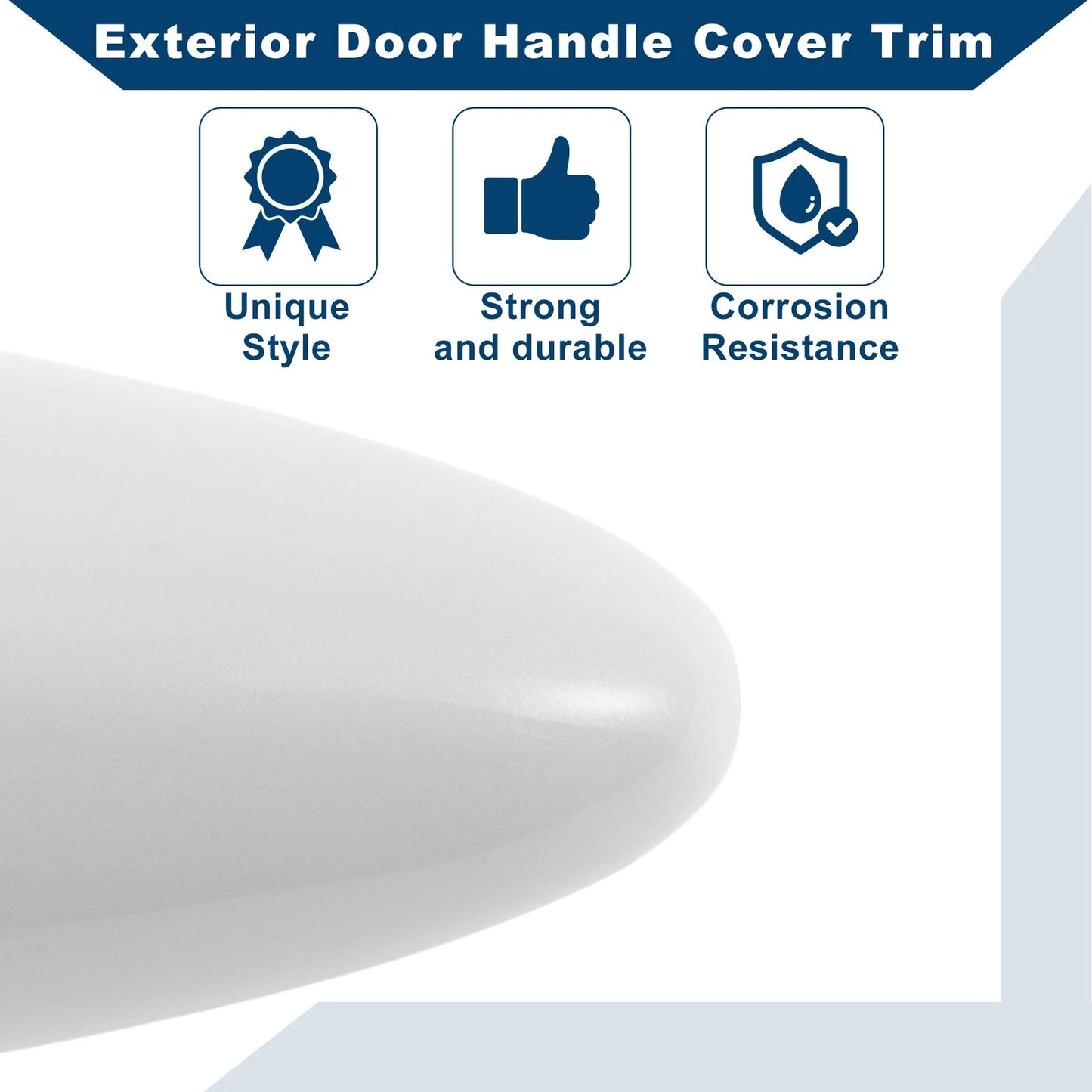 White ABS Exterior Door Handle Cover Trim for Kia Optima (2011-2016)